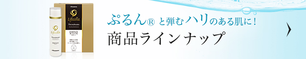 ぷるんと弾むハリのある肌に！ 商品ラインナップ